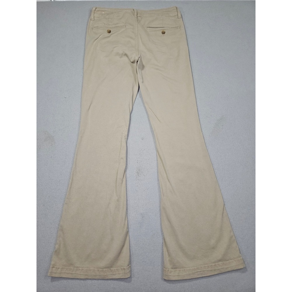 American Eagle Artist Flare Khaki Super Stretch Pants Tan Sz 8 Long - Picture 8 of 8